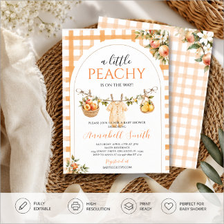 A Little PEACHY Baby Shower Invitation