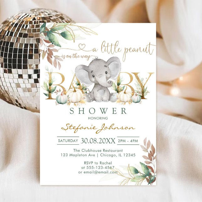A Little Peanut Baby Shower Invitation (Creator Uploaded)