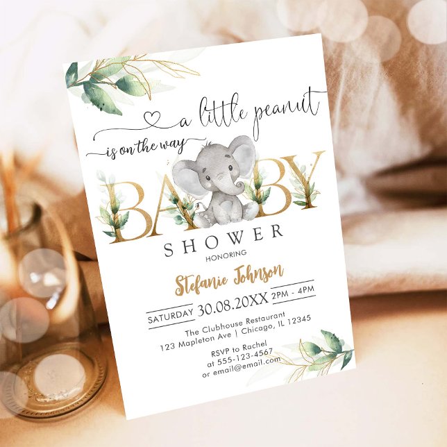 A Little Peanut Baby Shower Invitation (Creator Uploaded)
