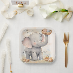 A Little Peanut Baby Shower  Paper Plate