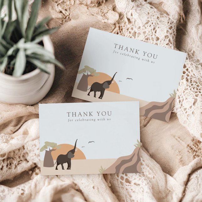 A Little Peanut | Boho Jungle Safari Thank You Card (Creator Uploaded)