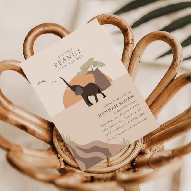 A Little Peanut | Boho Safari Desert Baby Shower Invitation (Creator Uploaded)