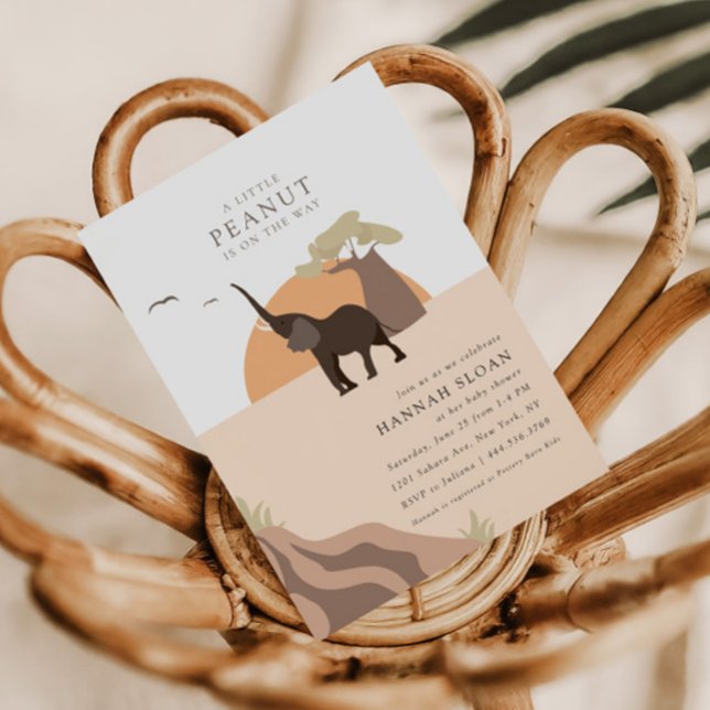 A Little Peanut | Boho Safari Desert Baby Shower Invitation (Creator Uploaded)
