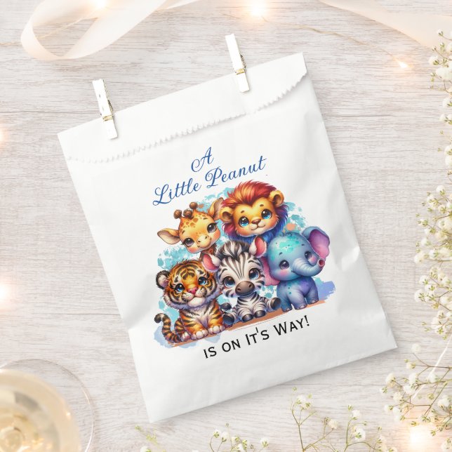 A Little Peanut is on It's Way | Baby Shower Favour Bag (Clipped)