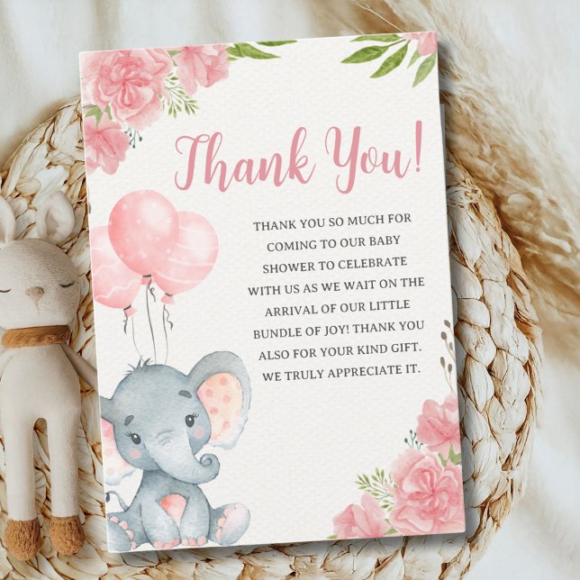 A Little Peanut is on the Way, Baby Shower Girl Thank You Card (Creator Uploaded)