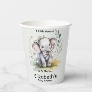 A Little Peanut Is On The Way Boy Baby Shower Paper Cups