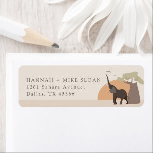 A Little Peanut   Safari Desert Return Address Label