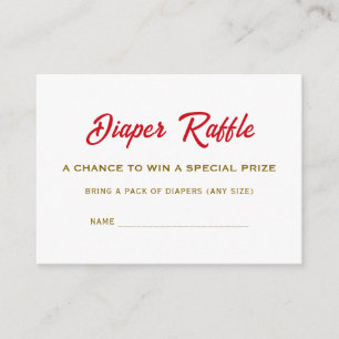 A Little Pearl Fun Baby Shower Diaper Raffle Name Enclosure Card