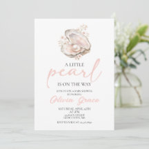 A Little Pearl Is On The Way Coastal Baby Shower