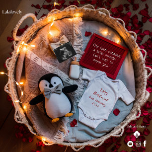 A little penguin love pregnancy announcement 