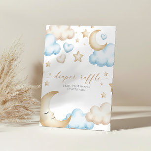 A little piece of heaven baby shower diaper raffle pedestal sign