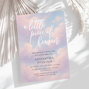 A Little Piece of Heaven Baby Shower Invitation 