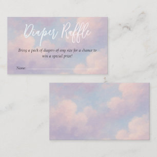 A Little Piece of Heaven Diaper Raffle Enclosure Card