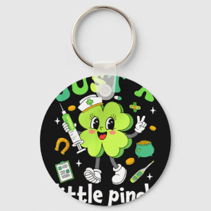 A little pinch shamrock nurse st patricks day wome key ring