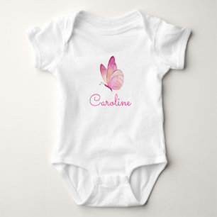 A Little Pink Butterfly Baby Bodysuit