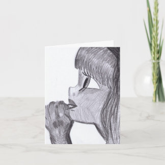 A Little Prayer greeting card Cadouxdle Art