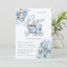A Little Prince Royal Blue Shower Invitation