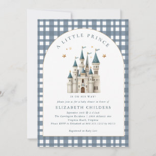 A Little Prince Royal Castle Baby Shower  Invitation