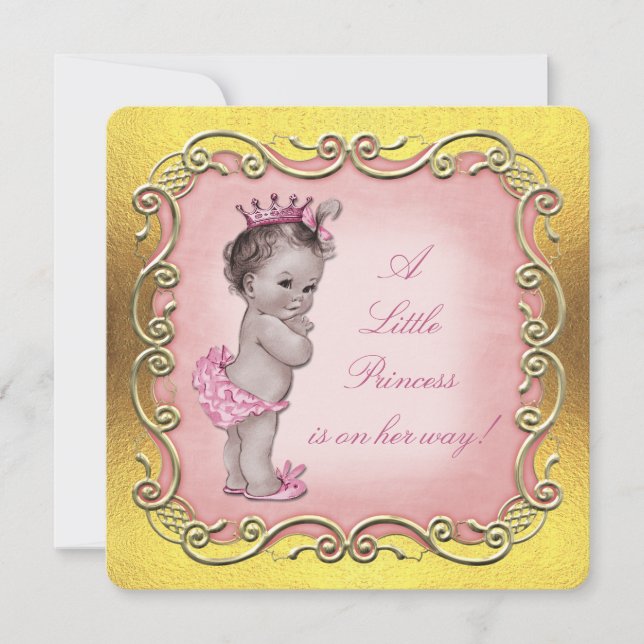 A Little Princess is on Her Way Baby Shower Invitation (Front)