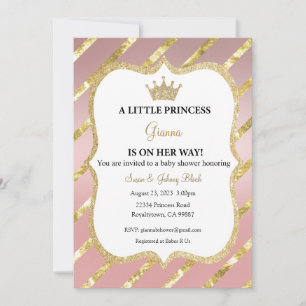 A Little Princess is on Her Way Invitation, Girl Invitation