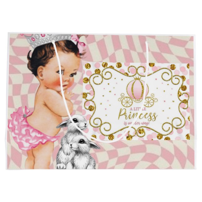 A Little Princess is On Her Way. Large Gift Bag (Back)