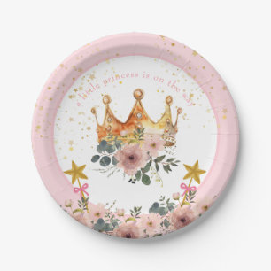 A Little princess is on the way Crown Paper Plate