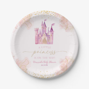 A Little Princess Royal Castle Baby Shower Paper Plate