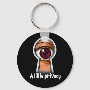 A Little Privacy Peeking Eye Keyhole Key Ring