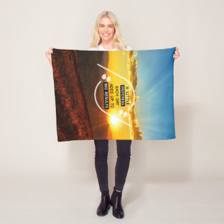 A Little Progress Each Day Adds Up To Big Results Fleece Blanket