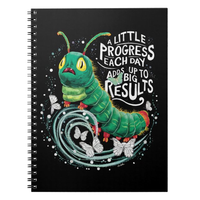 A Little Progress Each Day Hungry Caterpillar  Notebook (Front)