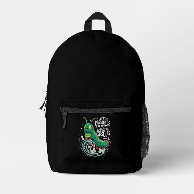 A Little Progress Each Day Hungry Caterpillar  Printed Backpack (Front)
