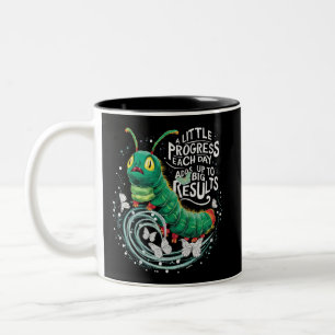 A Little Progress Each Day Hungry Caterpillar  Two-Tone Coffee Mug