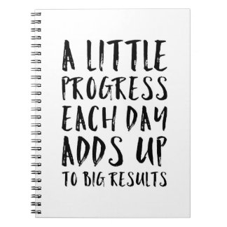 A Little Progress Motivational Quote Notebook