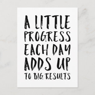A Little Progress Motivational Quote Postcard