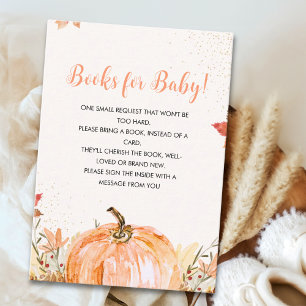 a Little Pumpkin Arrival Baby Shower Enclosure Card