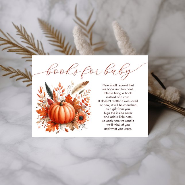 A Little Pumpkin Autumn Books for Baby Enclosure Card (Creator Uploaded)