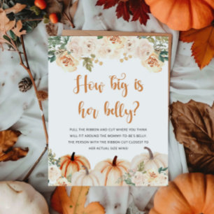A Little Pumpkin Autumn Fall Baby Shower Game Sign