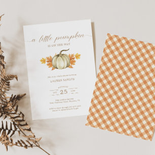 A Little Pumpkin – Autumn Fall Baby Shower    Invitation
