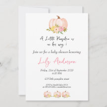 A Little Pumpkin Autumn Fall Floral Baby Shower