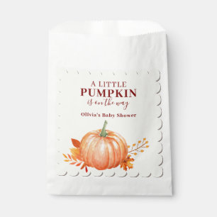 A Little Pumpkin Autumn Rustic Charm Baby Shower Favour Bag