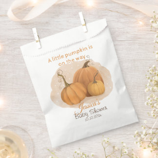 A Little Pumpkin Baby Shower Favour Bag