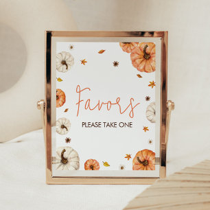 A Little Pumpkin Baby Shower Favours Poster