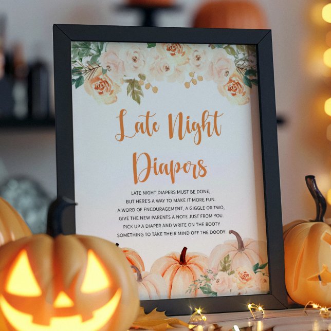 A Little Pumpkin Baby Shower Game Sign (Creator Uploaded)