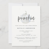 A little pumpkin baby shower invitation