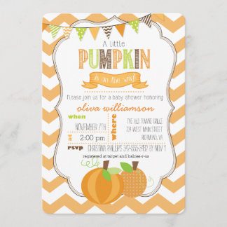 A Little Pumpkin Baby Shower Invitation