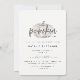 A little pumpkin baby shower invitation