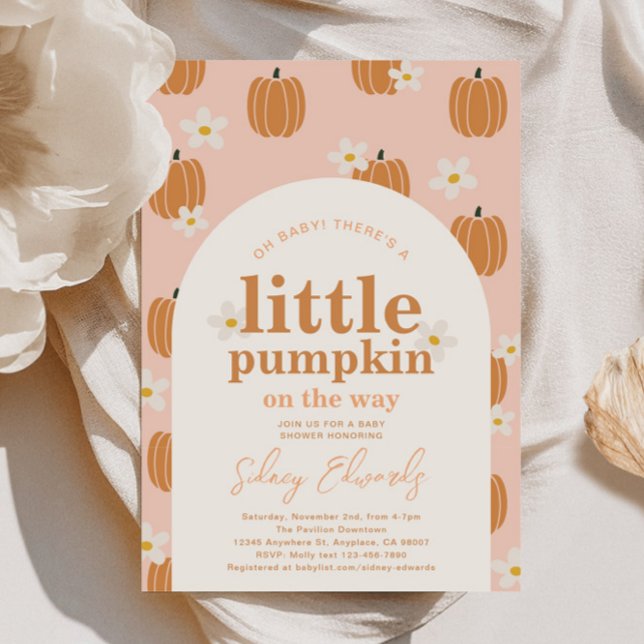 A Little Pumpkin Baby Shower Invitation (Creator Uploaded)
