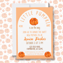 A Little Pumpkin Baby Shower Invitation