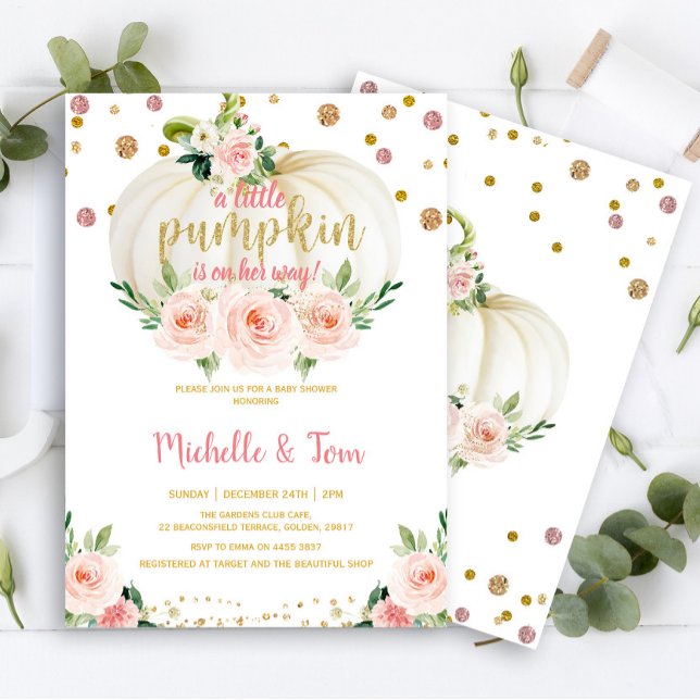 A Little Pumpkin Baby Shower Invitation (Creator Uploaded)