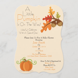 A Little Pumpkin Baby Shower Invite